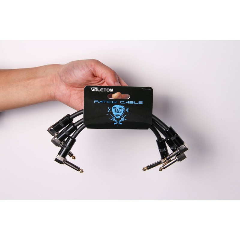 Valeton 3-Pack 6in. Patch Cables For Guitar Effect Pedals (VPC-3)