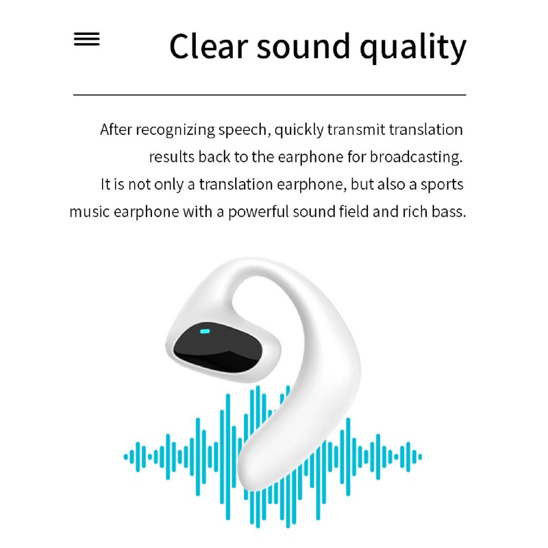 M8 Translation Earphone Support More Than 140 Languages Multicountry Translation