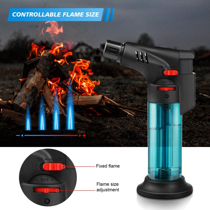 Samniu 4 Pack of Torch Lighter, Jet Flame, Butane gas,