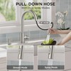 FORIOUS Kitchen Faucet with Pull Down Sprayer, Modern Single Hole