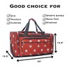 NGIL Canvas 23" inch Duffle Bag (Glitter Super Star-Red)