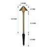 GKOLED Solid Brass Landscape Path Lights (5" Shade, 20" Tall),