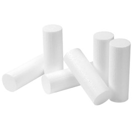 Crafjie Foam Cylinders for DIY Crafts and Arts Supplies (2 x 6in, 6 Pack), White Polystyrene Foam Rods for Modeling, Craft Supplies, DIY Home Craft Project