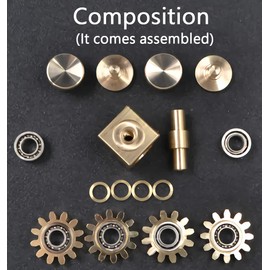 Wewinn - anteojos de buceo de latón puro para enlazar, juguete de metal para bricolaje EDC Focus meditación Break Bad Habits ADHD, Brass