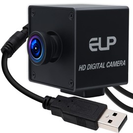 ELP Camera, 4K Usb Webcam, Mini Camera, Wide Angle, 170° Fisheye Lens, Webcam, Full HD, 2160P, 30FPS Camera, Sony IMX317/UVC Support, Plug and Play/Free Driver, Video Streaming, Home Meetings, Game