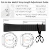 watchdives Fluorocarbon Watch Strap, Cut to Size Watch Strap with