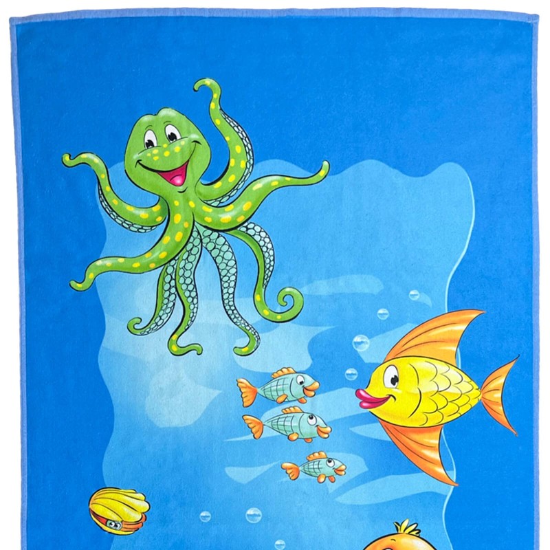 ESPiCO Beach Towel Bath Towel Underwater Sea Fish Octopus Shell