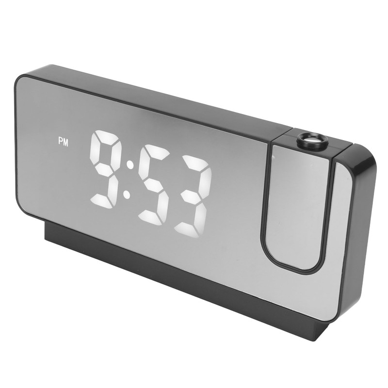 Projection Alarm Clock Time Date Temperature Display 180 Degree Wide