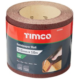 TIMCO 60 Grit Sandpaper Roll - Red - 115mm x 10m