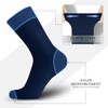 DarkCom Mens Socks 9-11 Multipack, Navy Blue Socks, Seamless Cuff,