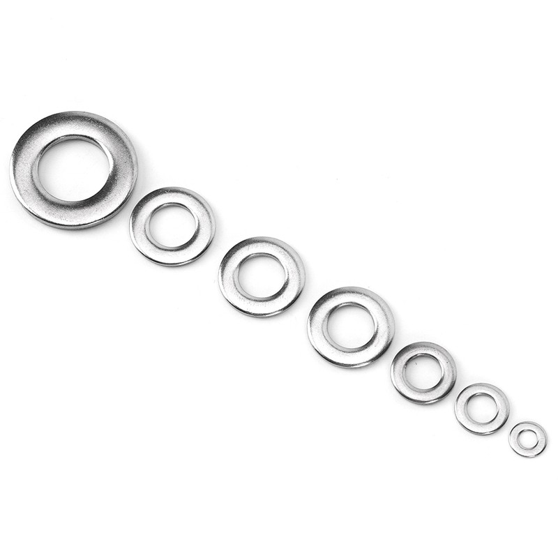720Pcs Flat Washer Kit 304 Stainless Steel Silver Spring Gasket
