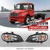 HECASA Pair Headlight w/Bulbs Compatible with 2003-2018 Freightliner M2/M2 Business