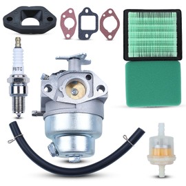 Haishine GCV160 Carburetor Replacement for Honda GCV160 GCV160A GCV160LA HRB216 HRS216 HRR216 HRT216 HRZ216# 16100-Z0l-023 Lawn Mower Motor with Spark Plug Gasket, Fuel Filter Kit