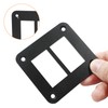 Coufce 2 Gang Black Switch Shell Bracket， Anodized Aluminium Rocker