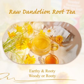 WT WEETEE Raw Dandelion Root Tea Bags 100 Count, Unprocessed, Earthy Flavor