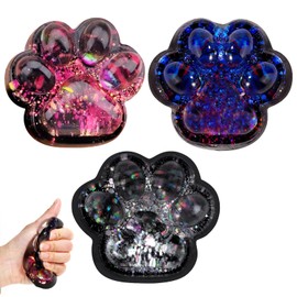 Pack of 3 Cat Paw Squishy, Squishy Paw, Cat Paws Squishy, Cute Soft Cat Paw Squeeze Toys, Squishy Cat Paw Squeeze Toy, Stress Relief Fidget Toys for Children and Adults