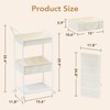 BBLIKE 3-Tier Diaper Caddy Organizer - Rolling Utility Baby Cart