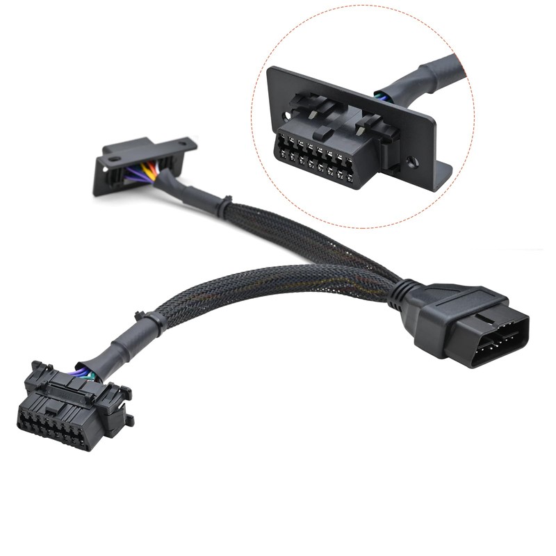 iKKEGOL Underdash OBD2 Splitter Y Cable, 1 Male to 2