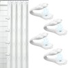 4 Pack Magnetic Silicone Shower Curtain Clips to Keep Liner