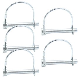 CEEYSEE 5pcs Locking Pin 8mm x 70mm Pipe Folding Pin with Zinc Plated Snap Lock for Trailers, Trucks, Tractors, Dumppers, Farm, Lawnmowers (D8mm x 70mm)