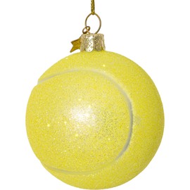 SIKORA BS521 Tennis Ball Christmas Tree Decoration Glass Ornament Christmas Tree Pendant