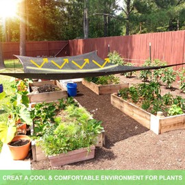 Mklsit Garden 70% Shade Cloth, 10 x 20 FT Black Sun Shade Net, Mesh Sun Shade Tarp with Reinforced Brass Grommets, Sunblock Shade Cloths for Plants Cover, Greenhouse, Patio, Chicken Coop, Tomatoes