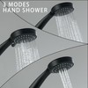 LIWEIKE Matte Black 2 Handle Shower Faucet Set, Wall Mount