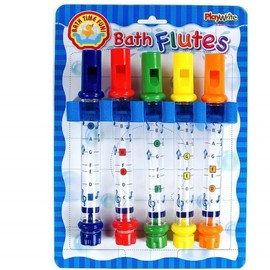Playwrite Bath Flutes - Children's Bath Toys, Pack of 5 in Mixed Colours