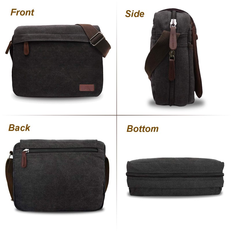 AYES Retro Messenger Bag Shoulder Crossbody Bag Laptop Bag Satchel