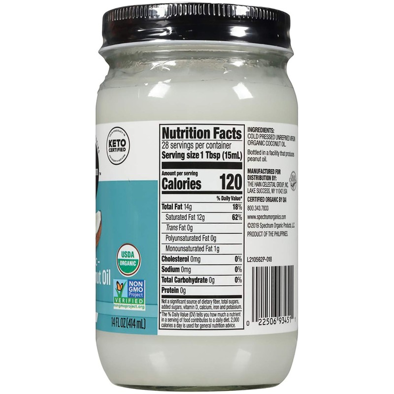 Spectrum Essentials Organic Virgin Coconut Oil, 14 oz