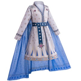 Houtclort Wish Asha Costume Girls Princess Dress Cosplay Outfits with Accessories Dahlia King Costume Kids Dress Up Christmas Party