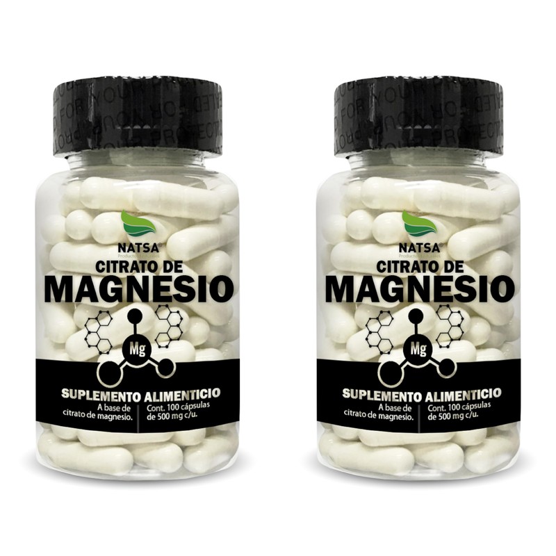 NATSA Citrato de Magnesio 2 Frascos 100 cápsulas c/u |