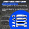 GXARTS 4PCS Chrome Door Handle Cover with 4 Smart Key