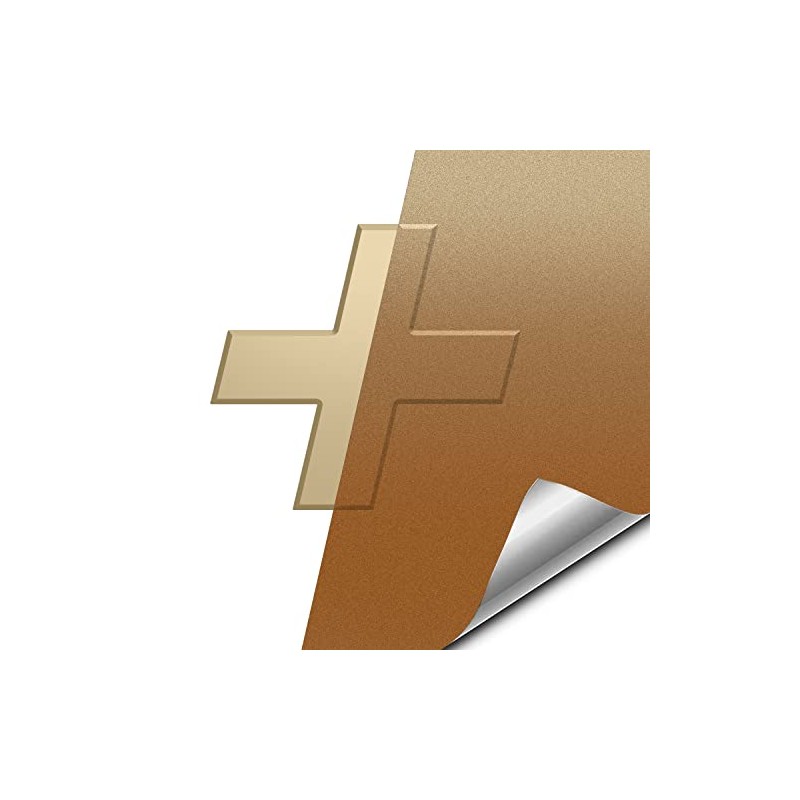 VViViD Auto Emblem Vinyl Wrap, Gold Metallic Gloss, Compatible with