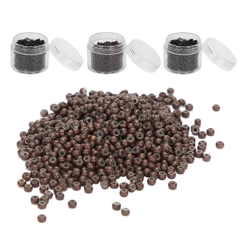 3 Bottles 3.0mm Silicone Micro Links Rings Beads Small Comfortable