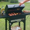 MASTER COOK Charcoal Grill with Two Side Tables, Heavy-duty Steel