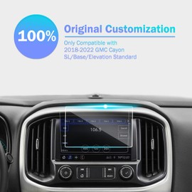 PZSWUXIE for 2018-2022 GMC Canyon SL/Base/Elevation Standard 7 Inch Tempered Glass Screen Protector 9H Hardness Anti-Fingerprint Anti-Scratch Accessories LCD Touchscreen(Not for 8 Inch)