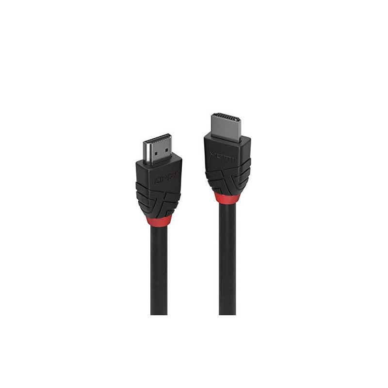 Lindy 33164 High Speed HDMI Cable, Black Line, 0.5m Length