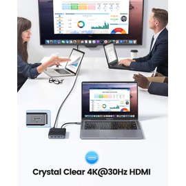 ORICO USB C Docking Station, 5-in-1 USB C HUB with 2*USB 3.0 port,5 Gbps USB-C Data, HDMI 4K,100W PD Charging Port, USB C Hub Multiport Adapter for MacBook/Dell/HP/Surface/Lenovo