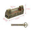 Pastlla 2 PCS Antique Chinese Lock Flower Bird Padlock Carved