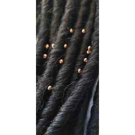 Bead It Wear It Love It Metal Loc sprinkle Hair Beads, DreaLock Hair Accessories, Loc Jewelry (100% Copper, 6/0 4mm)