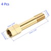 M METERXITY 4 Pack Extension Connection Pipe Fitting - Brass