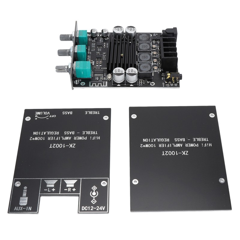 2x100W Amplifier Board HIFI with Treble Bass Control TPA3116D2 DC12‑24V
