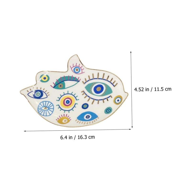 Ipetboom Charming Bird Shaped Ceramic Jewelry Tray Decorative Trinket Dish