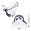 SKIR'CO Pack of 4 Small 30 mm Furniture Castors Rubber