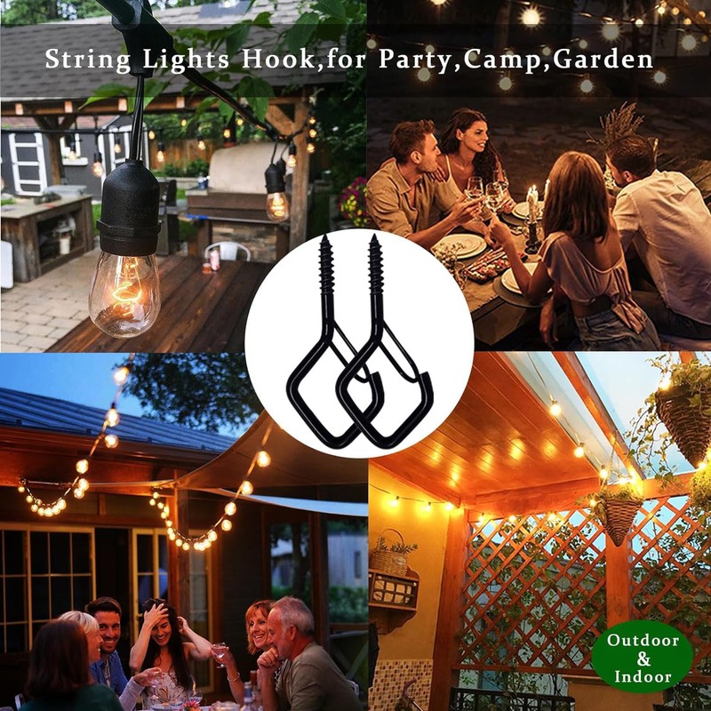 Ticway Pack of 20 stainless steel screw hooks, hooks for