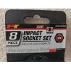 Performance Tool 8 Piece SAE Impact Socket Set 3/8" Drive