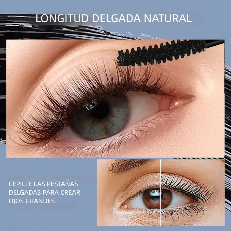 Máscara De Pestañas Waterproof Negro Rizado 12h 6g 2pzs