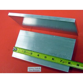 2 Pieces 3/8" X 4" ALUMINUM 6061 FLAT BAR 8" Long T6511 .375" Plate Mill Stock