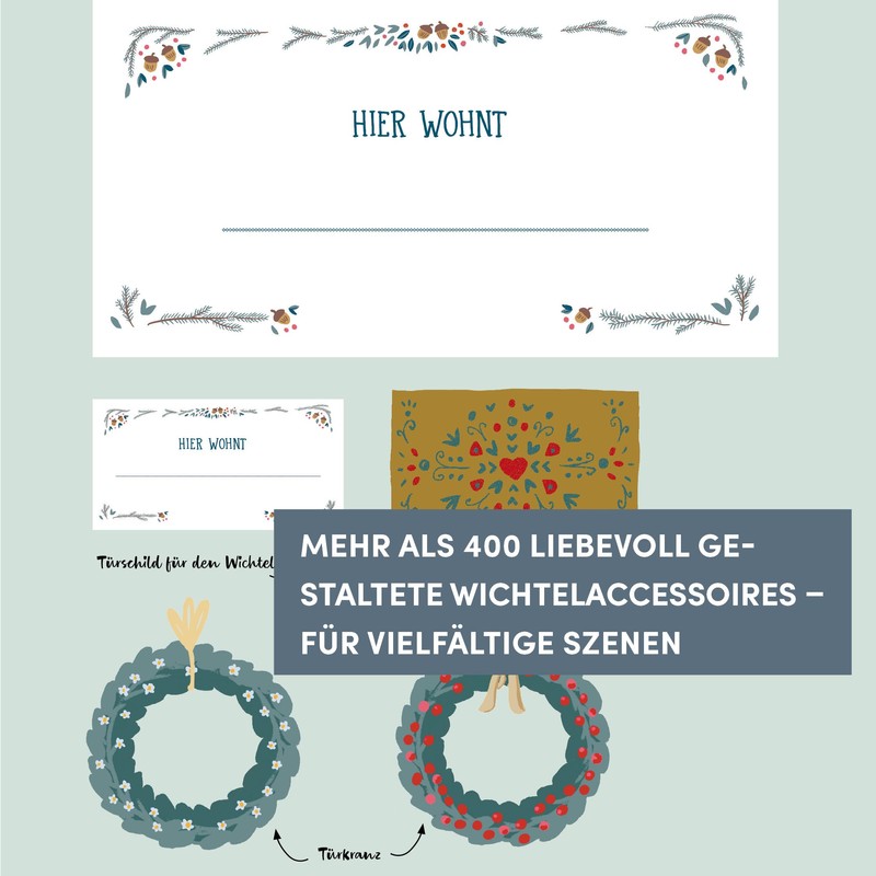 Das blitzschnelle Wichtel-Verbastelbuch: Papier-Accessoires zum Ausschneiden für die Wichteltür